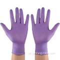 Luvas de nitrila de laboratório sem pó roxo